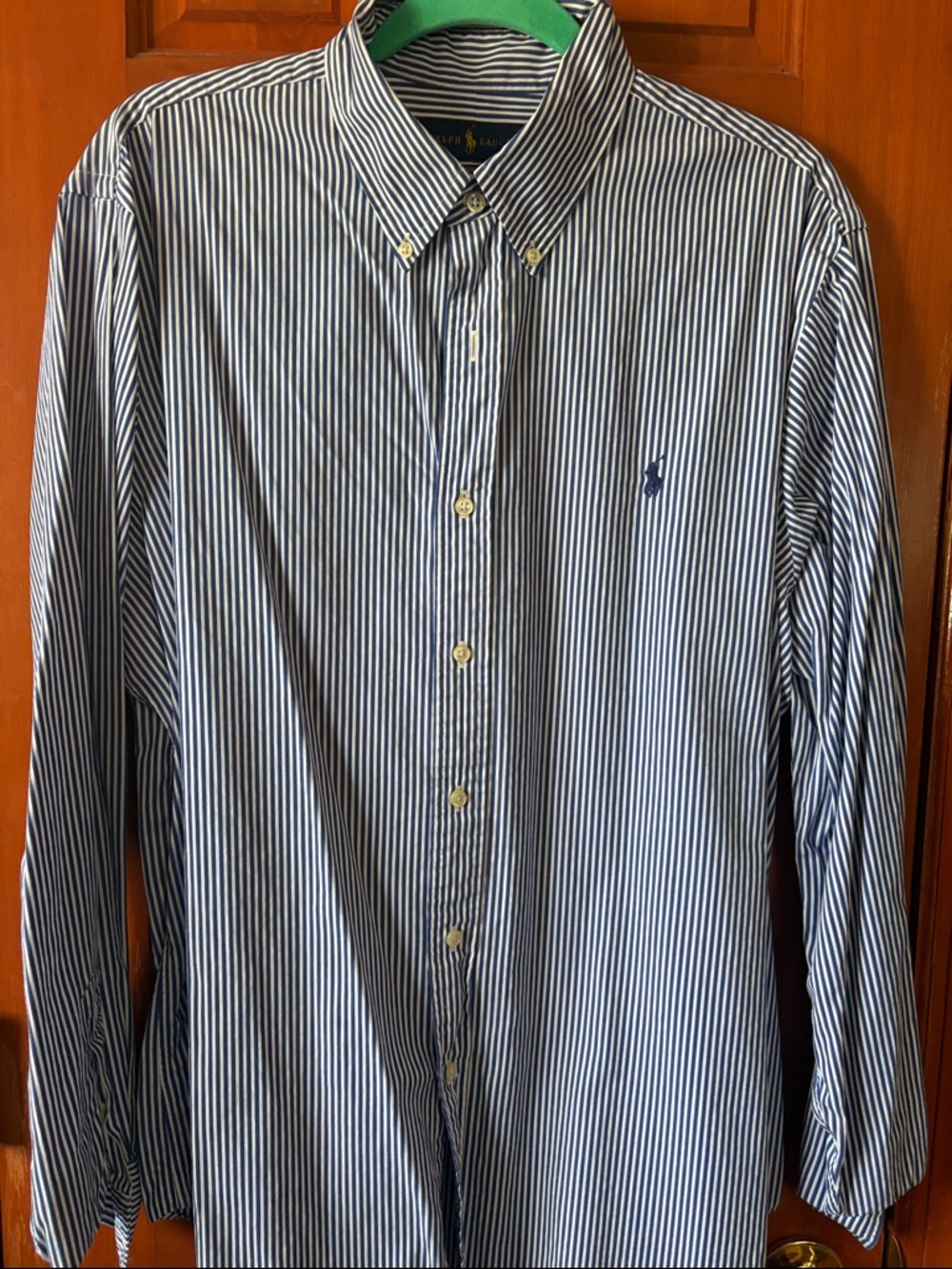 Polo by Ralph Lauren Navy & White Vertical-Stripe Button-Down Shirt